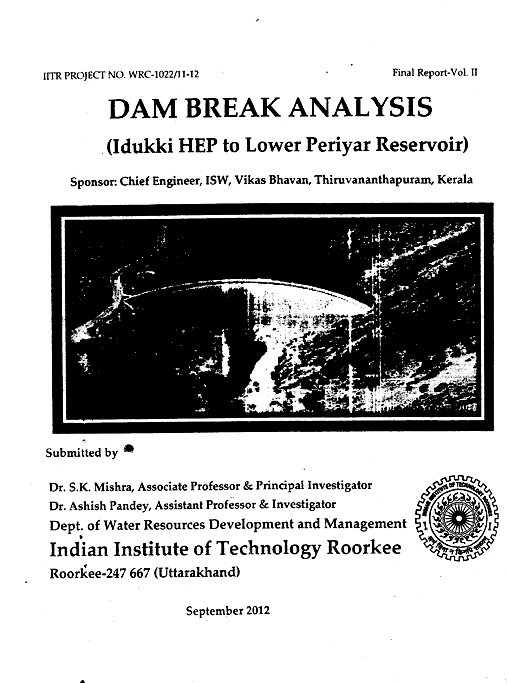 Mullaperiyar Dam Break Analysis- Part II