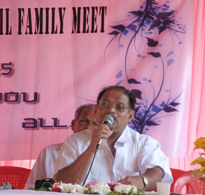 President James addressing the gathering