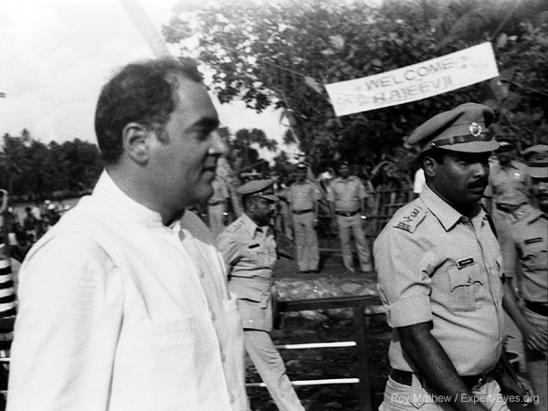 Rajiv Gandhi in Alappey